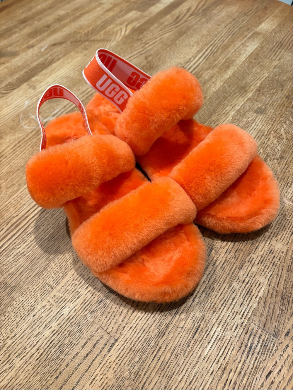 UGG Fluff Pop Slide Sandal - Bright Orange